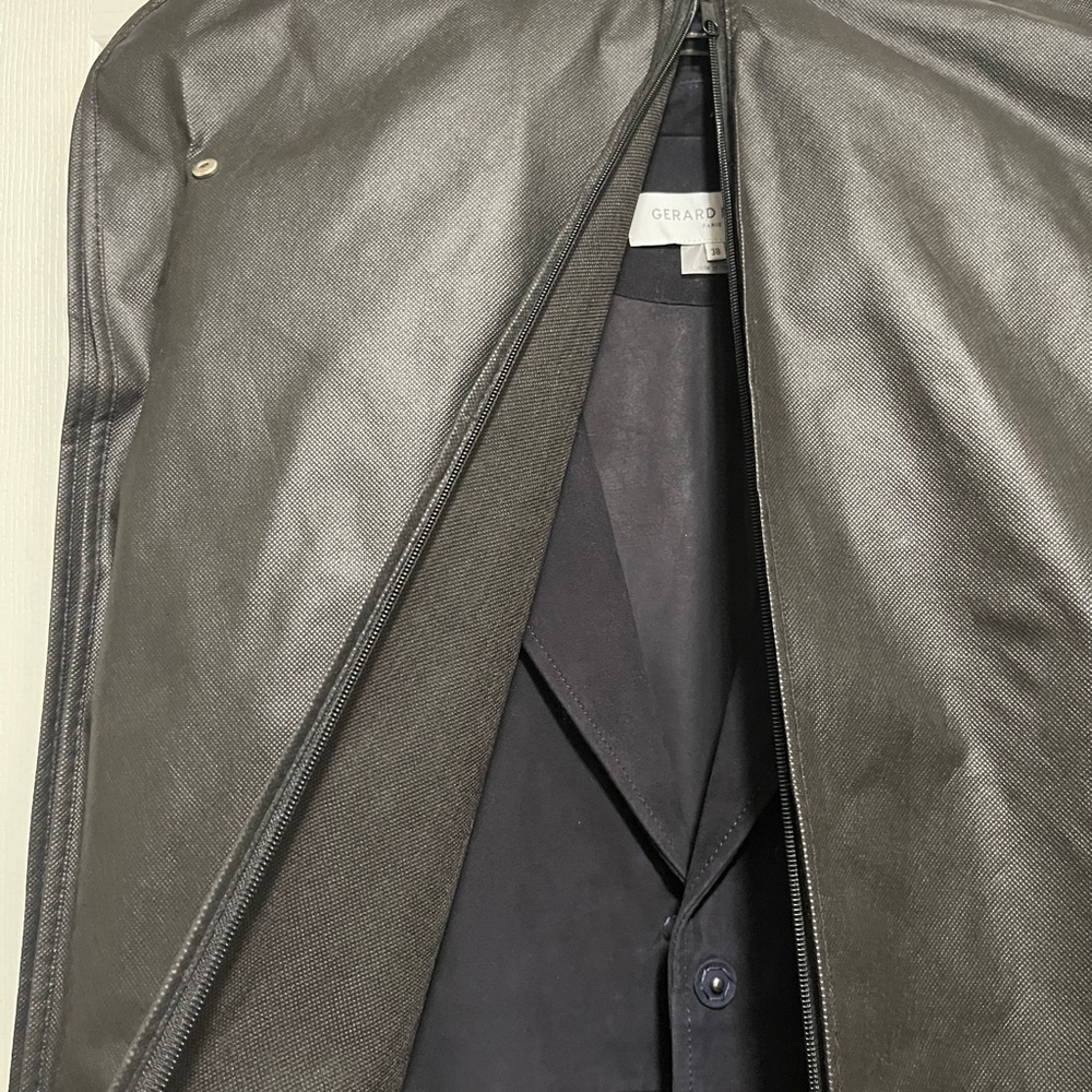 Gerard Darel Navy Gemma Suede Trench Coat with Mid-Thigh Length and Relaxed Fit - Picture 4 of 16
